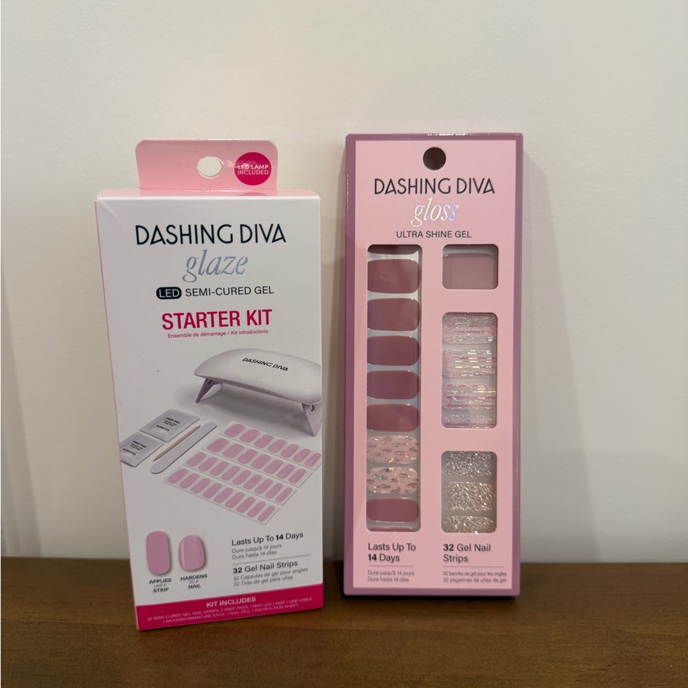 Dashing Diva Pink Gel Nail Strips Starter Kit